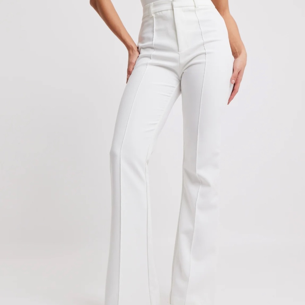 New White Wide Trousers